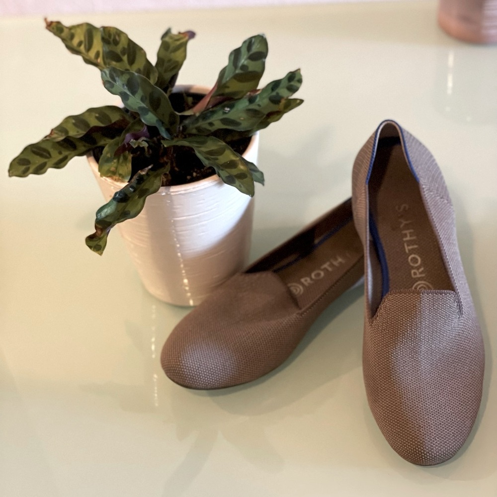 Rothy’s “The Loafer” in Mocha, size 8.5